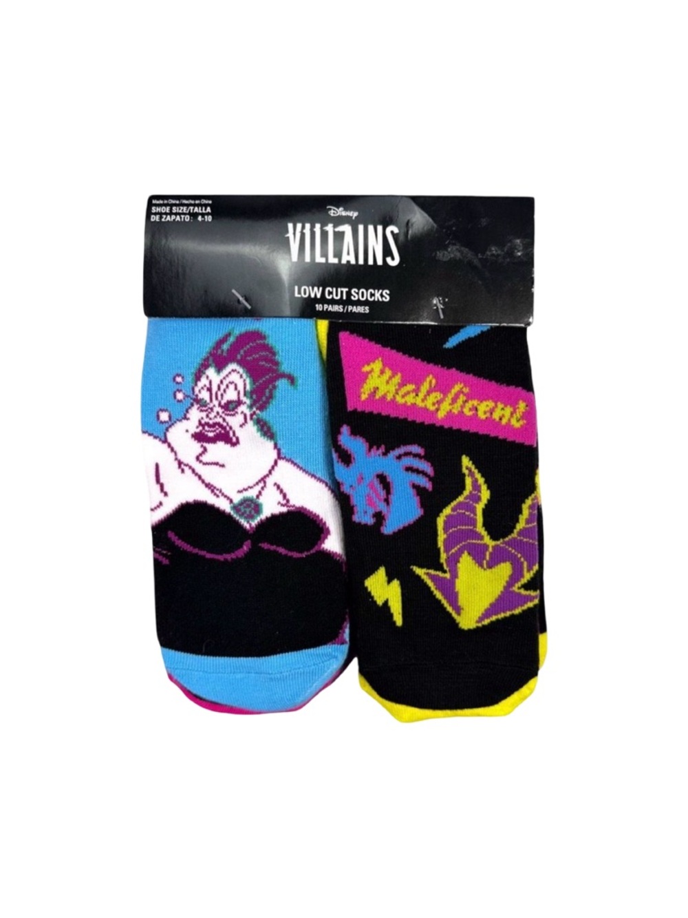 Disney Villains Low Cut Socks - 10 Pairs